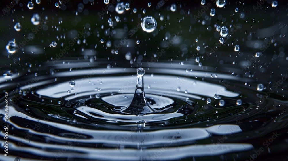 A high-definition image of a water droplet, with a shallow depth of field highlighting its intricate structure. A high-definition image of a water droplet, with a shallow depth of field highlighting its intricate structure.