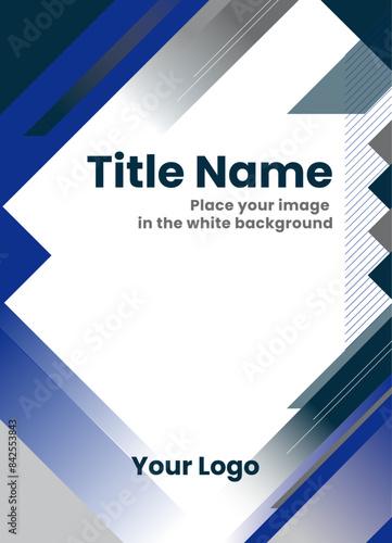Poster cover in blue and grey