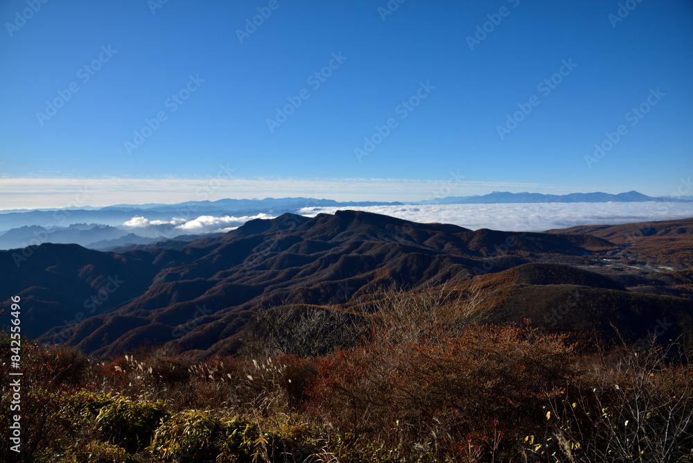 Fototapeta premium Climbing Mount Asama-kakushi, Gunma, Japan