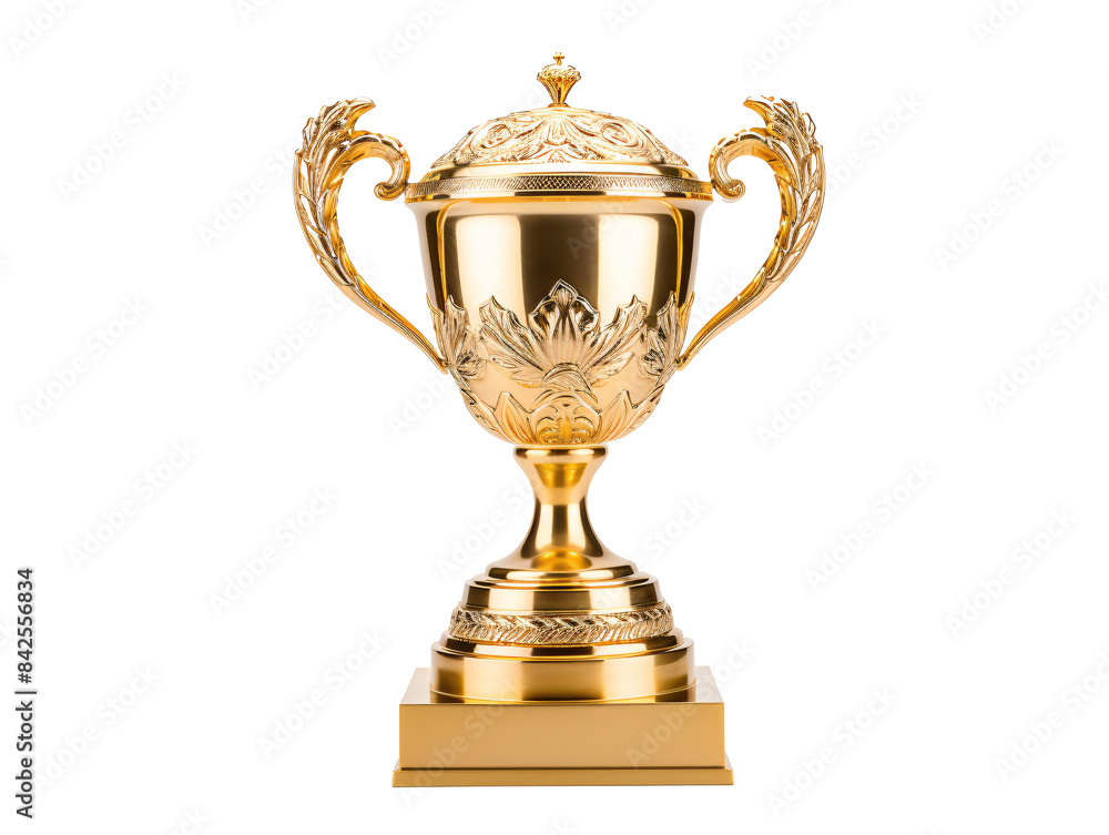 a gold trophy with two handles a gold trophy with two handles