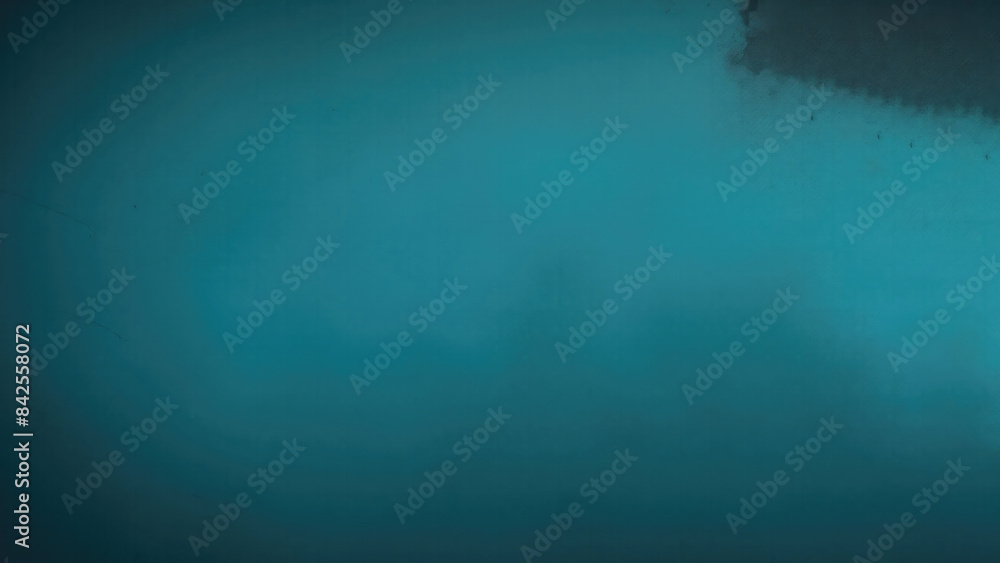 Fototapeta premium Cyan and Black gradient grunge cement background with scratches