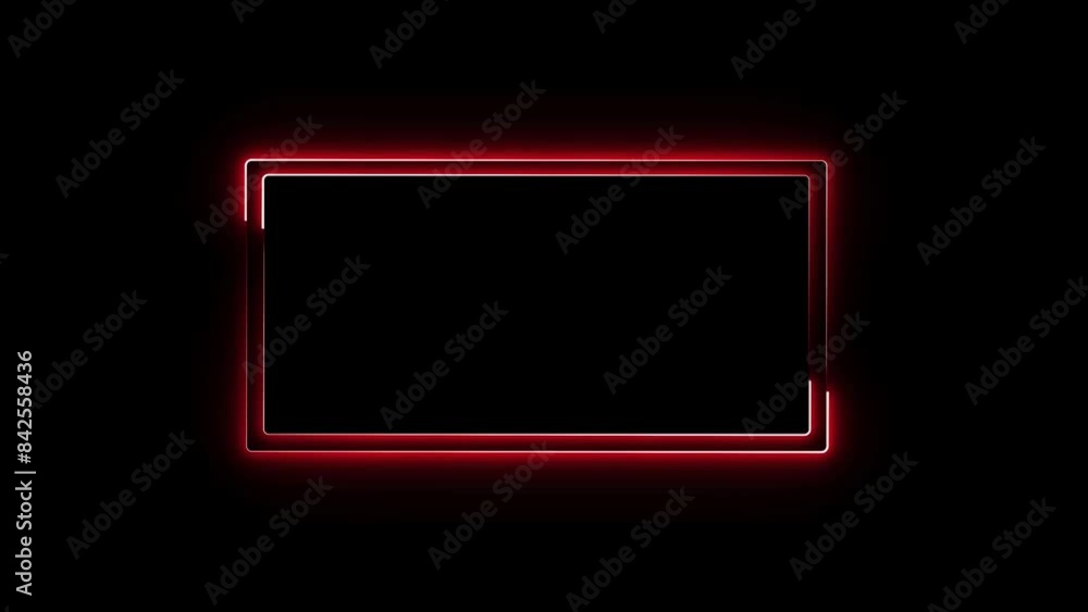 Neon effect rectangle frame Loop background animation. Neon effect rectangle frame Loop background animation.
