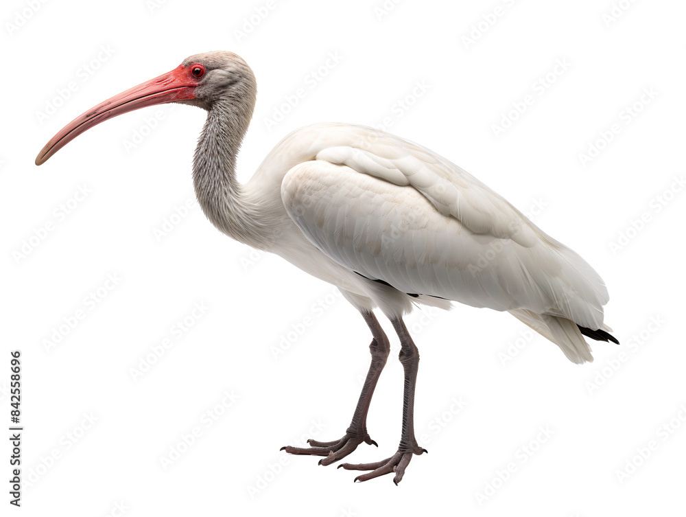 a white bird with a red beak a white bird with a red beak