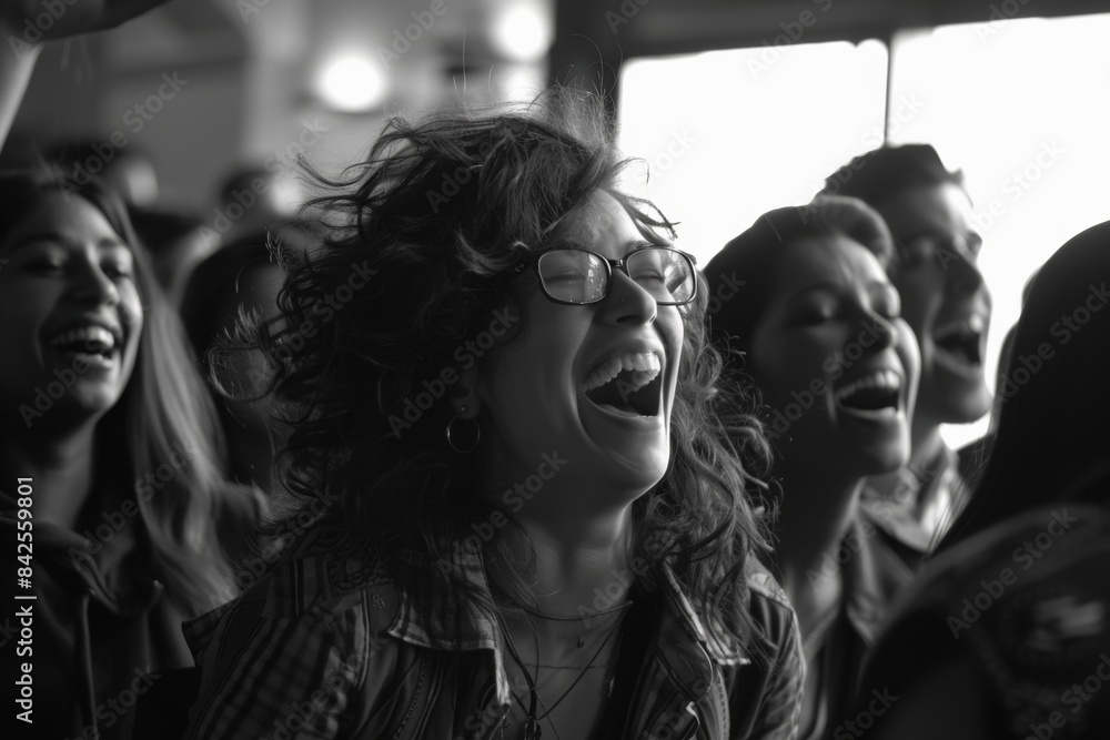 Crowd of people at a music festival. Black and white. Crowd of people at a music festival. Black and white.