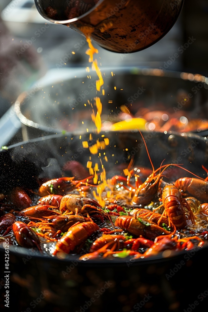 Spicy Crawfish Boil with Spices Spicy Crawfish Boil with Spices