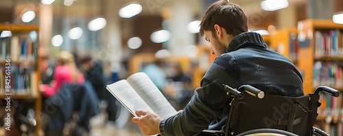 Wheelchair User Reading Tex...