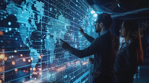 Wallpaper Mural Creative business team brainstorming and ideating for innovative projects, virtual screen blend  Torontodigital.ca