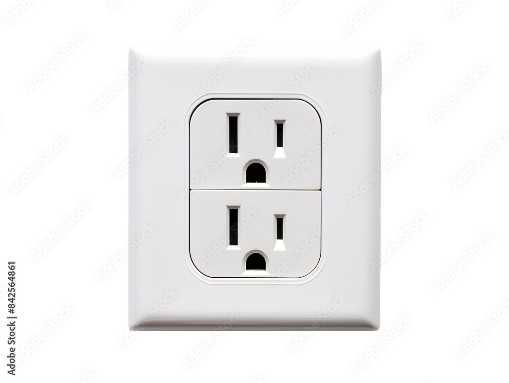 a white electrical outlet with holes a white electrical outlet with holes