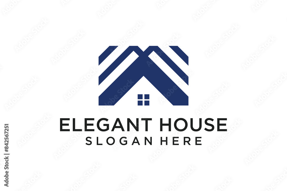 House line art icon logo Abstract house logo design template. Business vector icon. Real Estate House line art icon logo Abstract house logo design template. Business vector icon. Real Estate