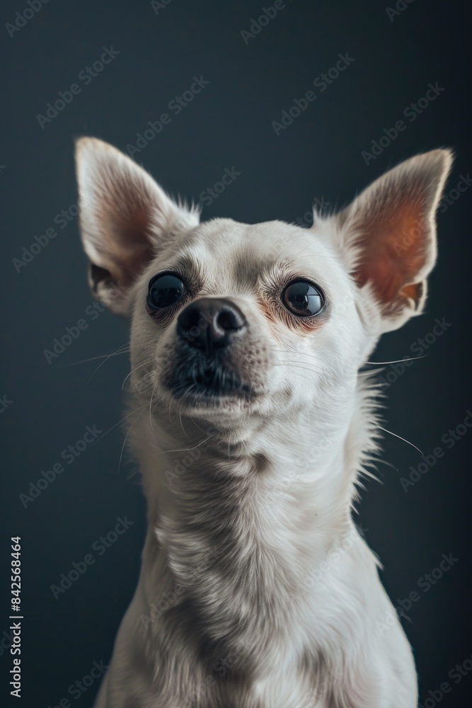 Small White Dog Looking Up Small White Dog Looking Up