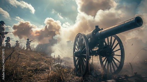 A replica of a cannon fired by federal soldiers between 1961 and 1965.