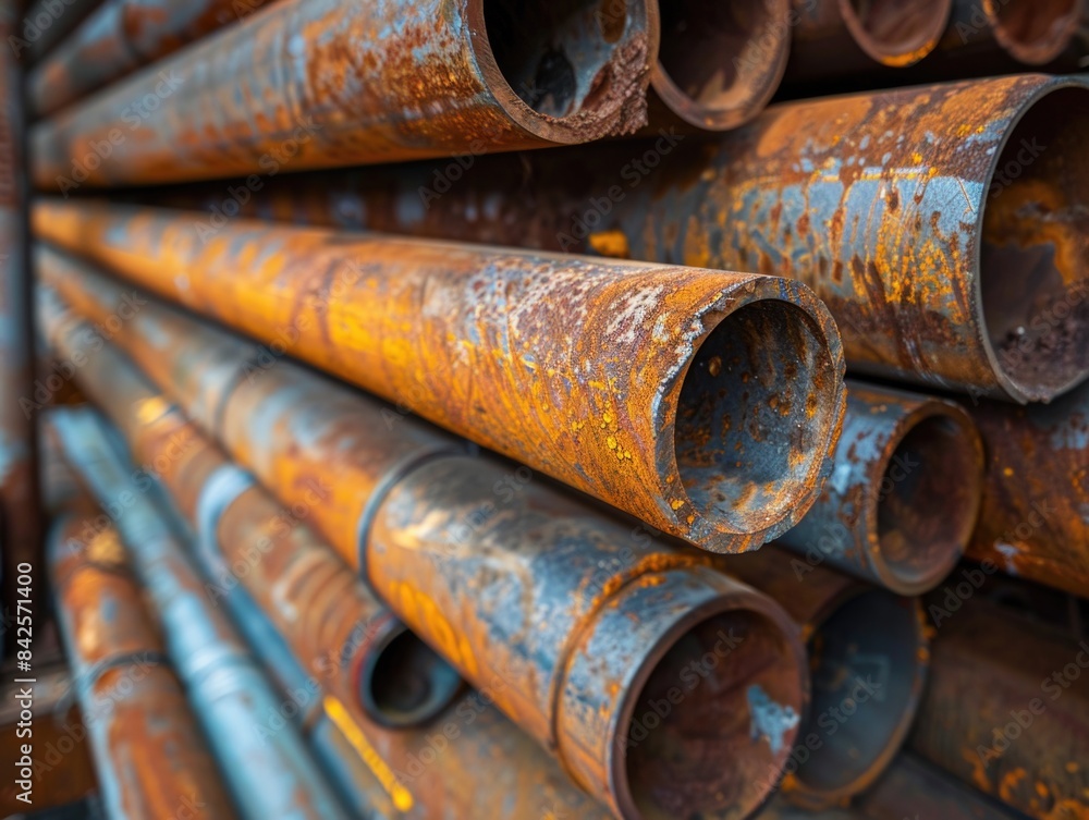 Stacked Rusty Pipes Stacked Rusty Pipes