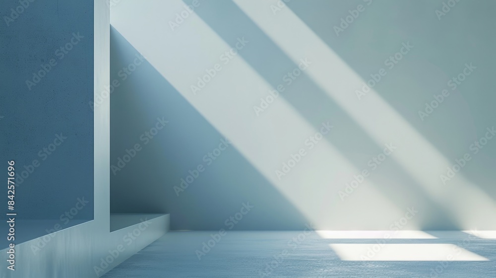 Obraz premium White Floor Blue Wall Room
