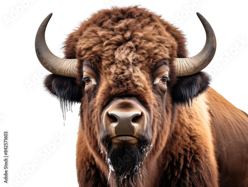 a close up of a buffalo