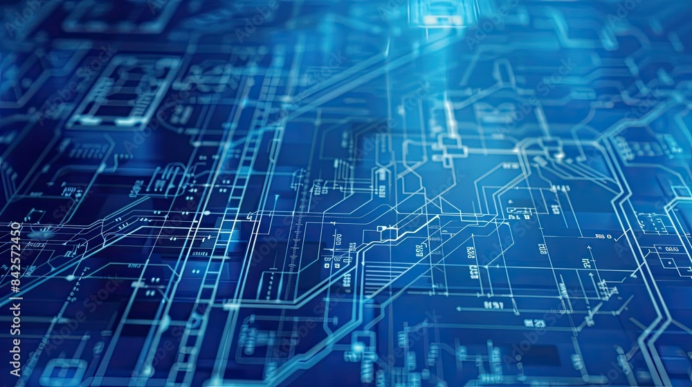 Close up picture of technical blueprints in abstract innovation. Suitable for technology related contents. Close up picture of technical blueprints in abstract innovation. Suitable for technology related contents.