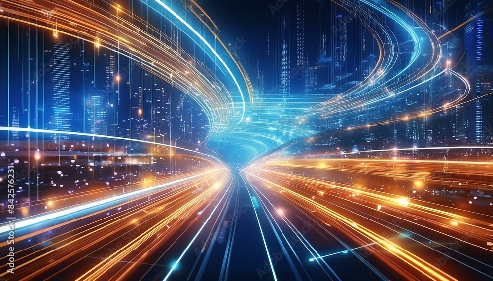 The speed of the internet system with lots of information. The speed of the internet system with lots of information.