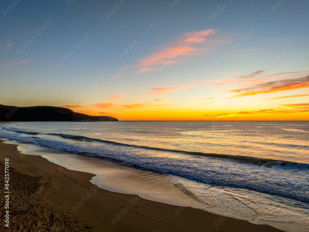 Sunrise at the seaside with high cloud Sunrise at the seaside with high cloud