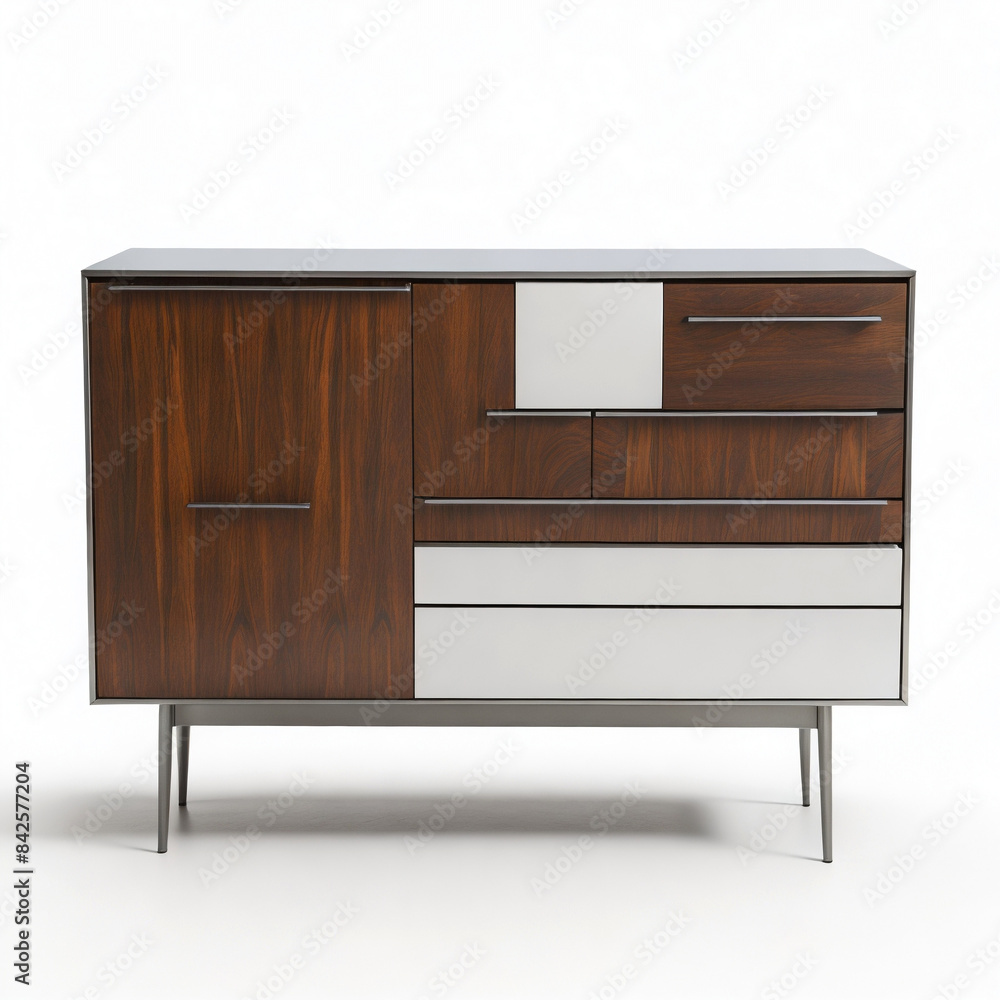 Modern wooden sideboard furniture isolated on white Modern wooden sideboard furniture isolated on white