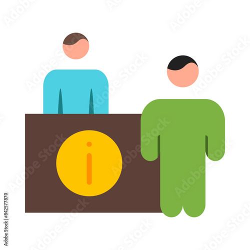 Information Desk Flat Icon