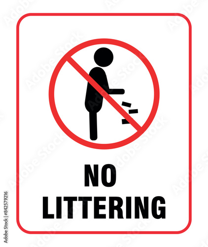 Do Not Litter Sign Vector Illustration - High-Quality Design Isolated on White Background