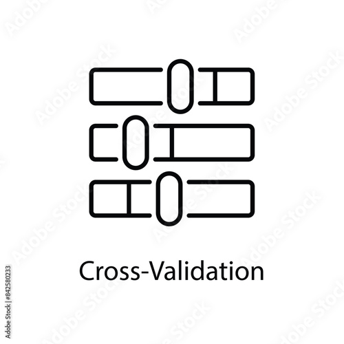 Cross-Validation vector icon photo
