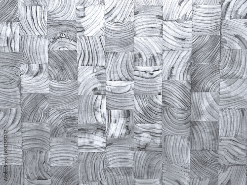 Black and White wooden pattern texture background.