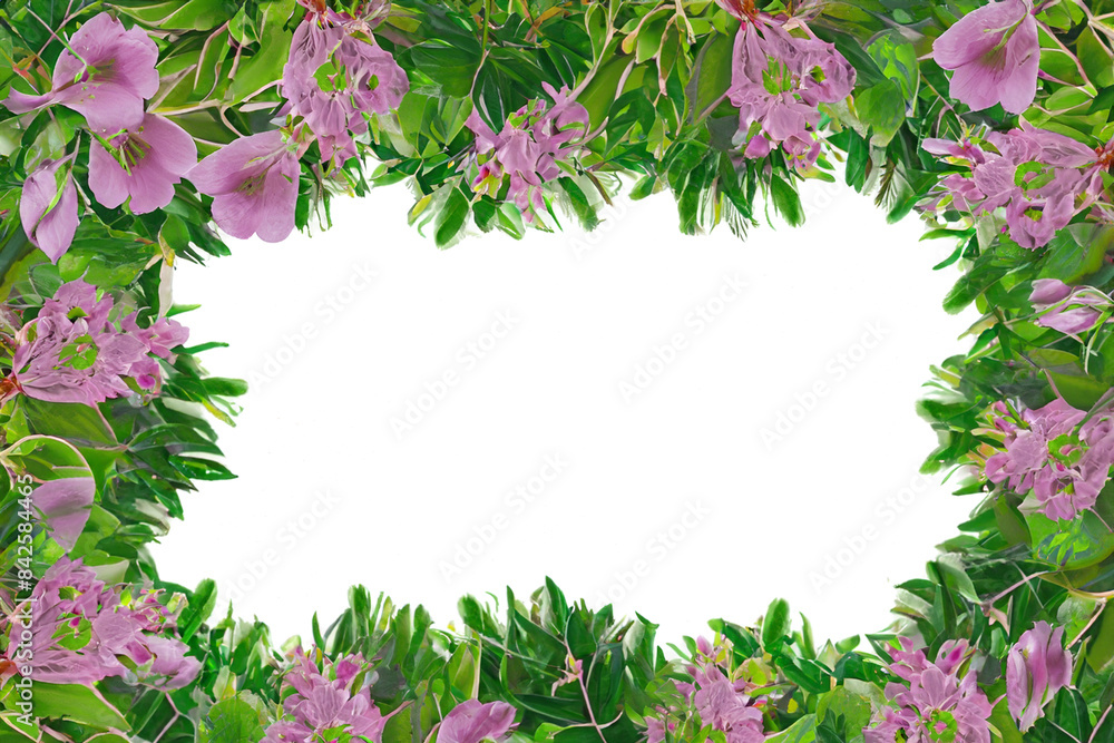 frame of pink flowers frame of pink flowers