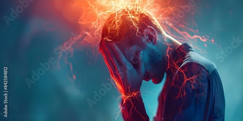 Psychogenic Pain A Result of Psychological, Not Physical, Sources, Such as Headaches or Muscle Pain. Concept Psychogenic Pain, Headaches, Muscle Pain, Psychological Factors photo
