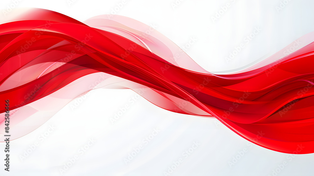 Abstract red wave background vector presentation design with copy space ...