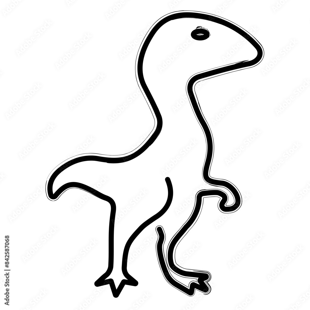 dino brush strokes on a white background. Vector illustration. dino brush strokes on a white background. Vector illustration.