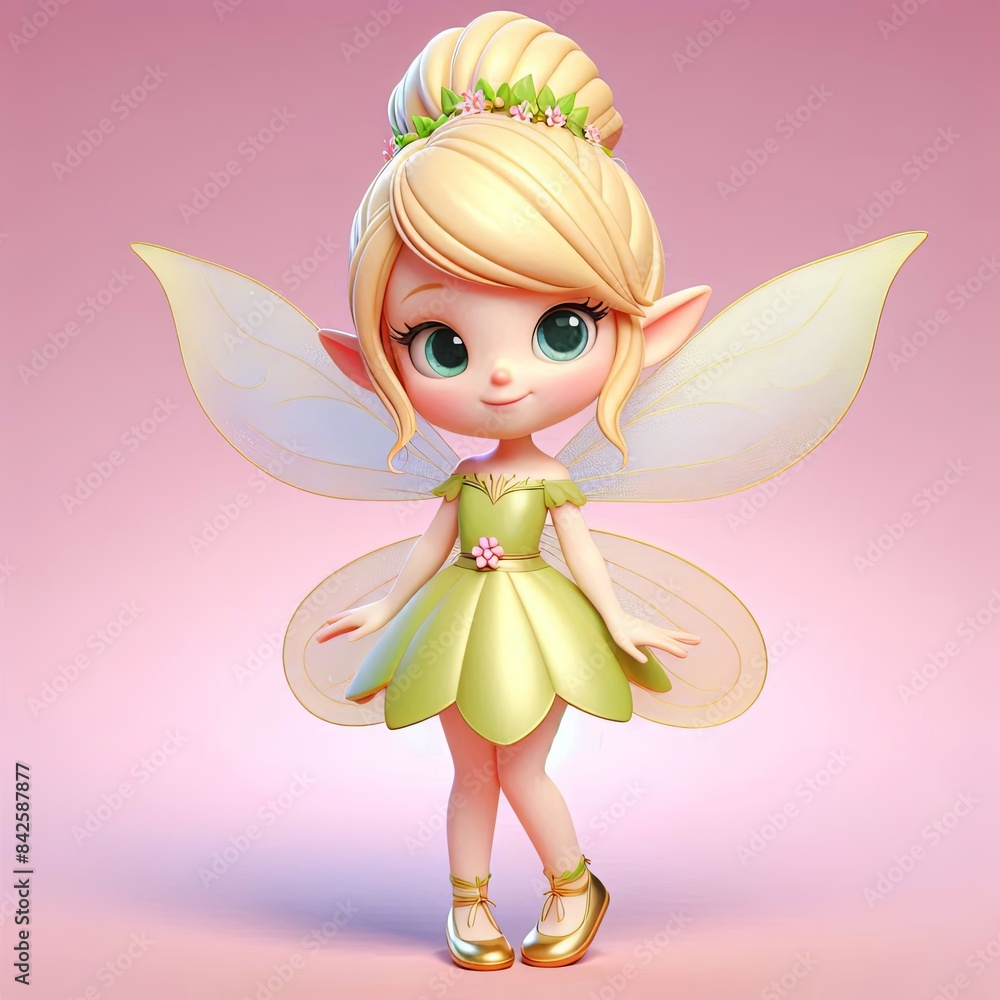 Fairy Standing Cartoon cartoon,3d Generative AI Fairy Standing Cartoon cartoon,3d Generative AI