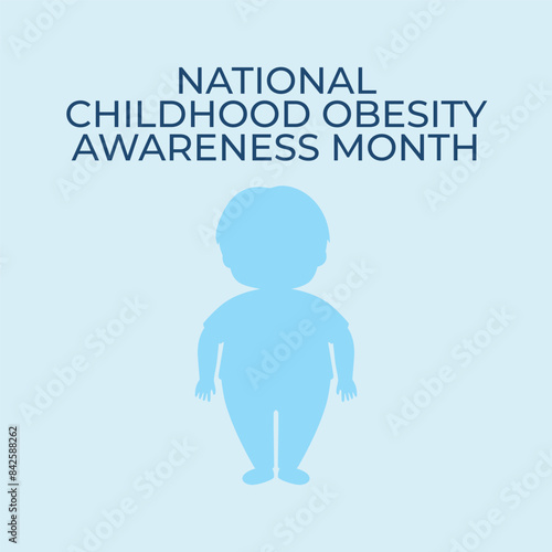 vector graphic of National Childhood Obesity Awareness Month ideal for National Childhood Obesity Awareness Month celebration.