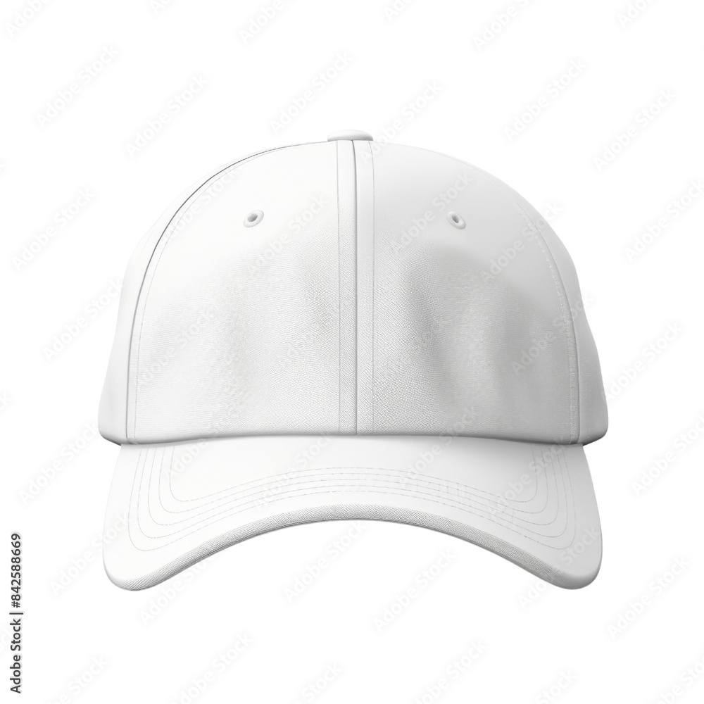 Baseball cap mockup front view on transparent or white background Baseball cap mockup front view on transparent or white background