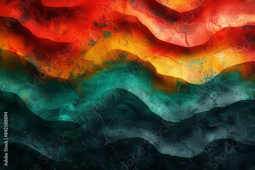 abstract background in colors and patterns for International Reggae Day  photo
