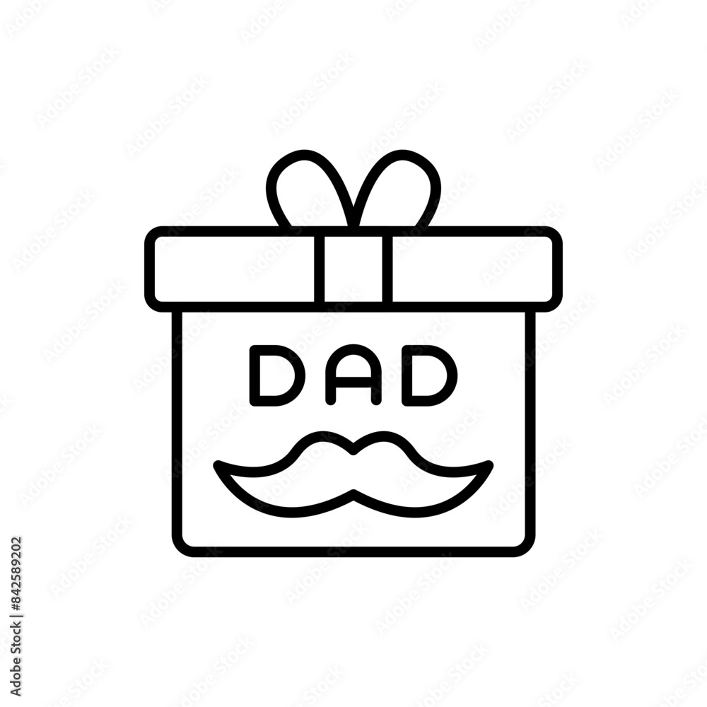 Fathers gift outline icons, minimalist vector illustration ,simple transparent graphic element .Isolated on white background Fathers gift outline icons, minimalist vector illustration ,simple transparent graphic element .Isolated on white background