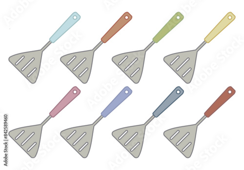 Hoja de iconos de espátula de cocina.