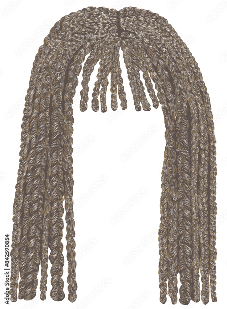 Fotografie trendy  long hair cornrows blond colour