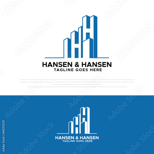 letter H home bulding creative unique logo