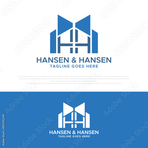 letter H home bulding creative unique logo