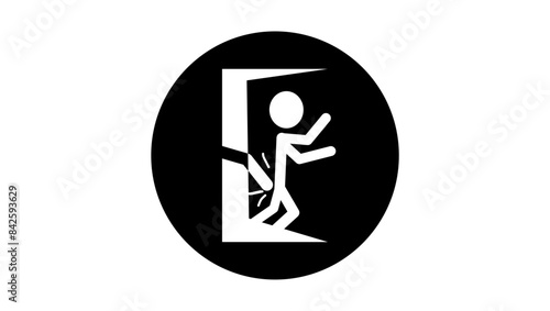 kick out of the premises,  black isolated silhouette