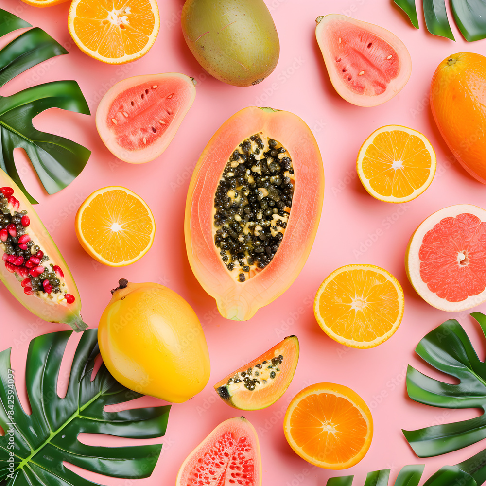 Tropical Fruits Summer. Tropical Fruits Summer.