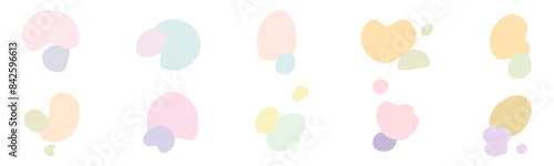 Blob muted vector collection can be used in a variety of ways, including card decorations, frames, paper decorations, cards, backgrounds, and more.