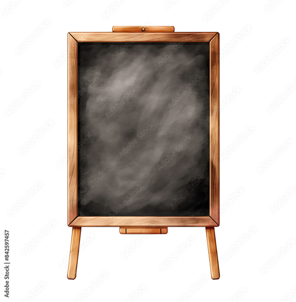 Wooden frame chalkboard with blank black surface. Wooden frame chalkboard with blank black surface.