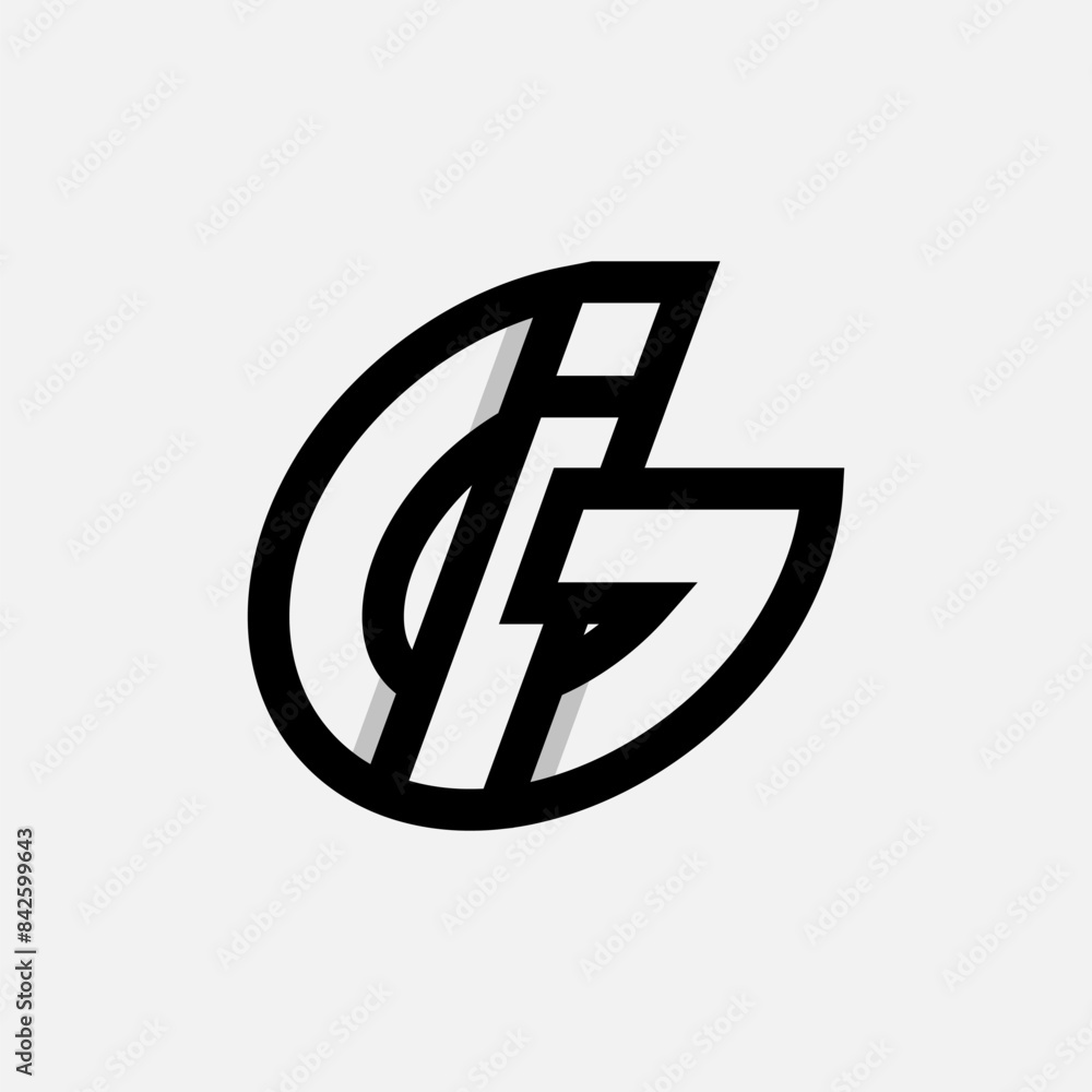 Letter GI or IG Logo, Monogram Logo letter G with I combination, design logo template element, vector illustration Letter GI or IG Logo, Monogram Logo letter G with I combination, design logo template element, vector illustration