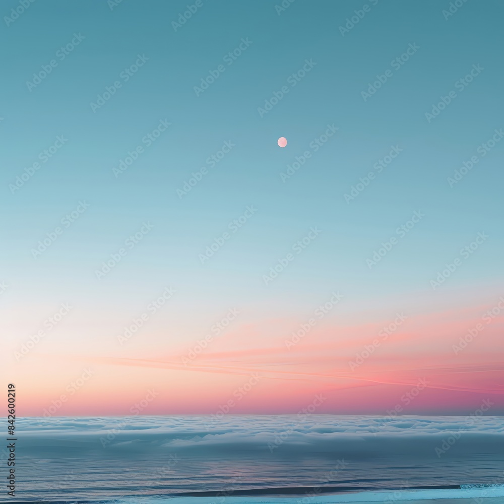 Soft pastel horizon, wide angle, simplicity for a calm minimalist wallpaper Soft pastel horizon, wide angle, simplicity for a calm minimalist wallpaper