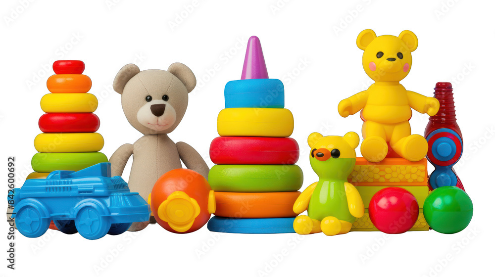 Naklejka premium The most classic toys for young children.