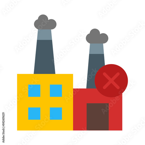 No Fossil Fuels Flat Icon