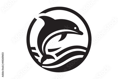 Dolphin silhouette vector illustration