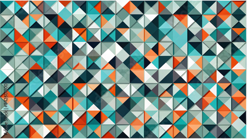 Playful Patterns A Wall of Colorful Wooden Blocks.