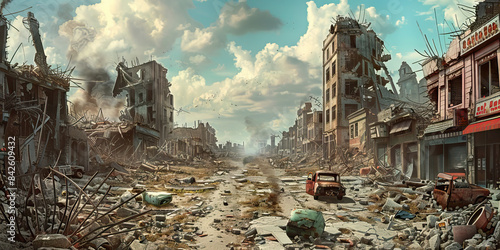 Rubble Republic: The Politics of Scrap City - The complex political landscape of a city built from rubble and debris, where alliances are forged photo